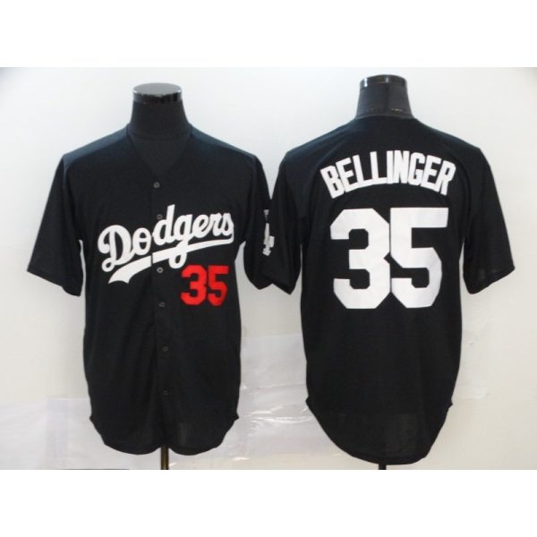 2020 MLB Los Angeles Dodgers #35 Cody Bellinger Black Replica Baseball Jerseys