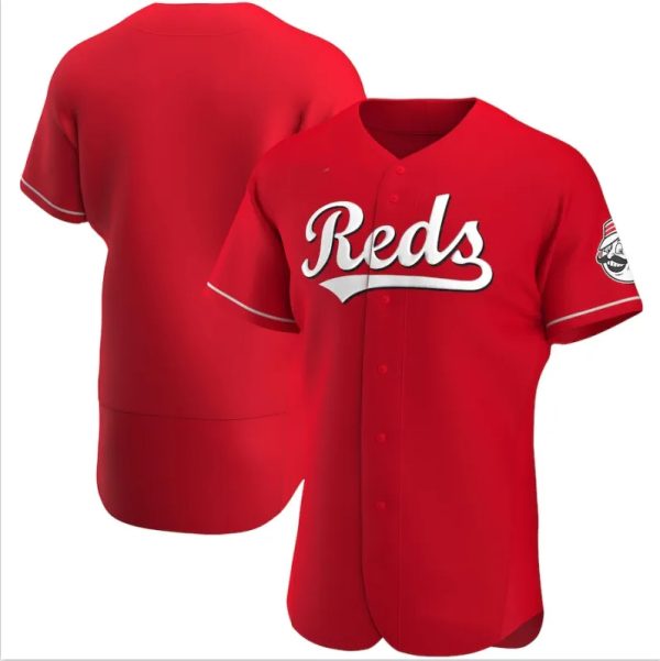 Cincinnati Reds Stitched Personalized Button Down Replica Baseball Jerseys