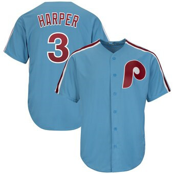 Philadelphia Phillies #3 Bryce Harper Light Replica Baseball Player Jerseys