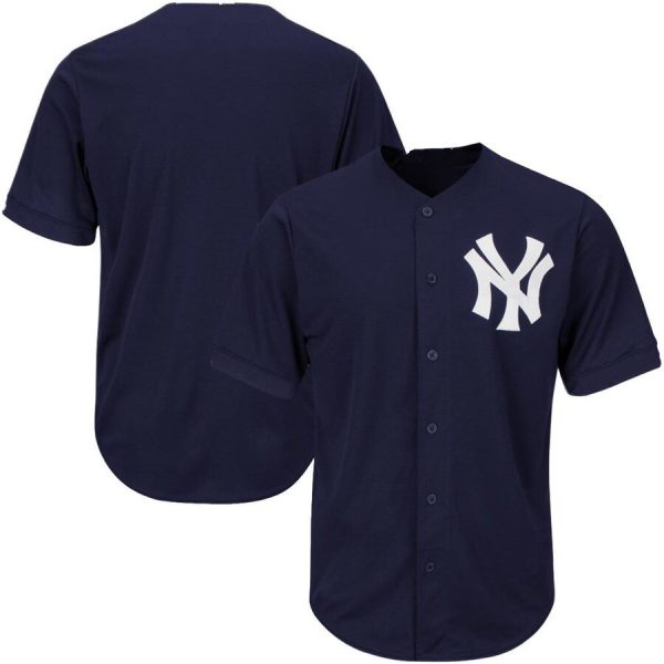 Jerseys Custom New York Yankees Replica Dark Blue Baseball Jerseys