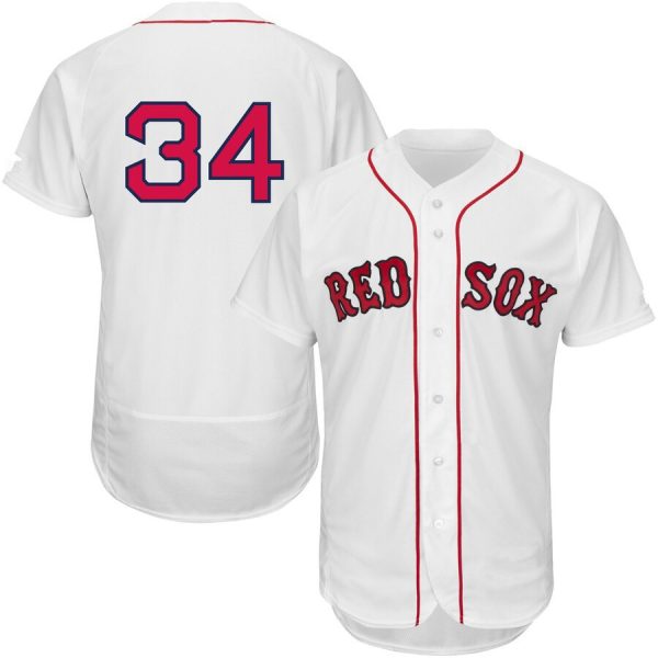 Boston Red Sox #34 David Ortiz White Replica Baseball Player Jerseys