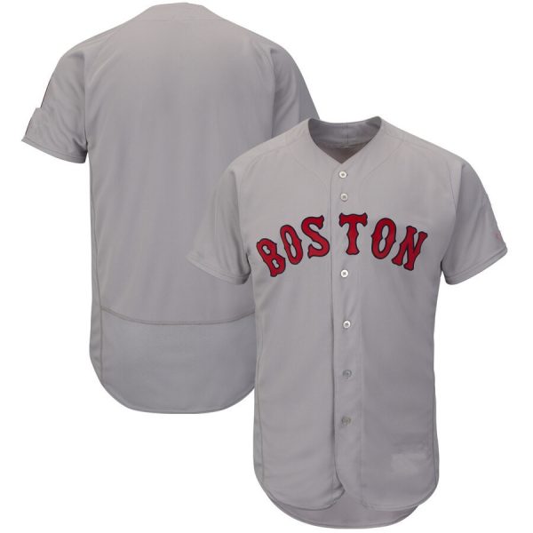 Custom Boston Red Sox Grey Replica Custom Baseball Player Jerseys