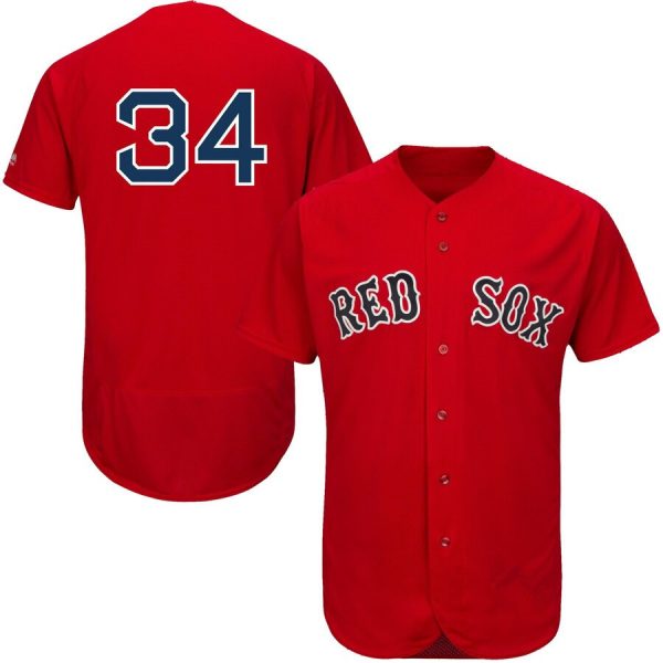 Boston Red Sox #34 David Ortiz Red Replica Baseball Player Jerseys