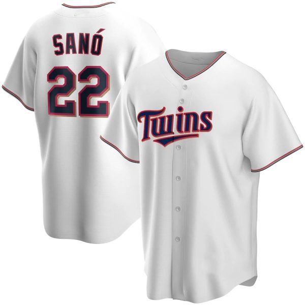 Minnesota Twins Jerseys #22 Miguel Sano White Replica Baseball Player Jerseys