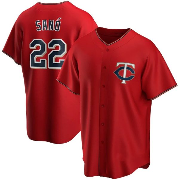 Minnesota Twins Jerseys #22 Miguel Sano Replica Red Baseball Jerseys