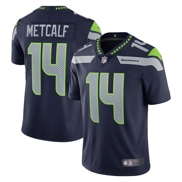 Seattle Seahawks #14 DK Metcalf College Navy Replica Stitched American Football Jerseys