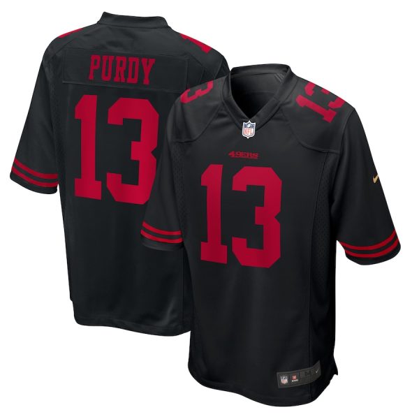 San Francisco 49ers #13 Brock Purd Black Game Replica Stitched American Football Player Jerseys