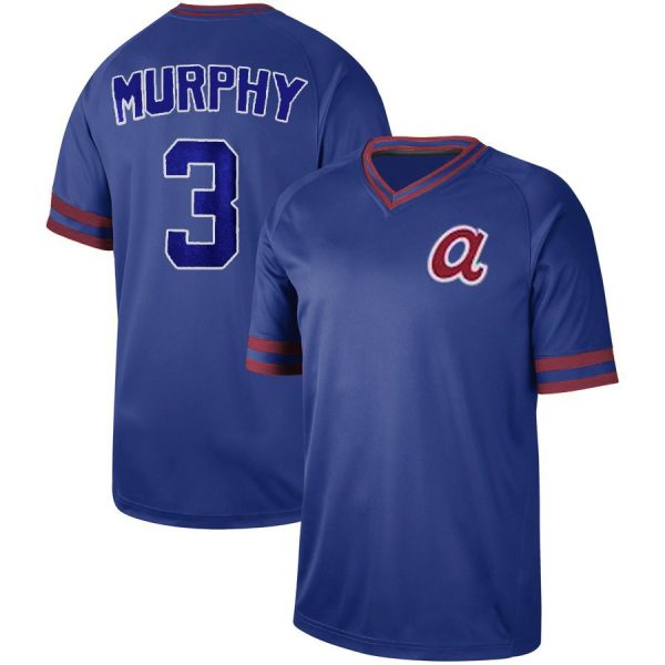 Atlanta Braves #3 Dale Murphy Vintage Blue Replica Player Baseball Jerseys