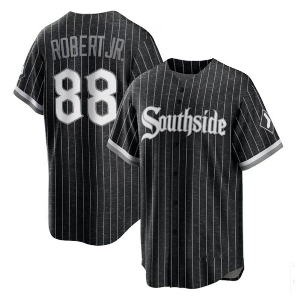 Chicago White Sox #88 Luis Robert Jr. Black City Replica Baseball Player Jerseys