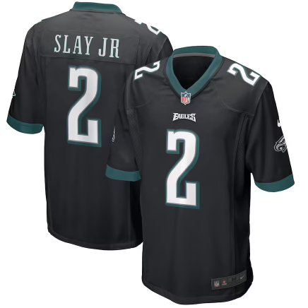 Philadelphia Eagles #2 Darius Slay Jr Black Game Replica Stitched American Football Player Jerseys