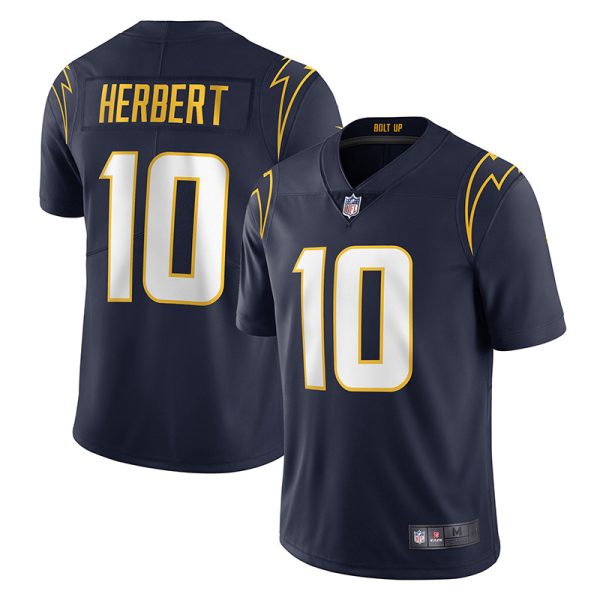 Los Angeles Chargers #10 Justin Herbert Navy Game Replica Stitched American Football Player Jerseys