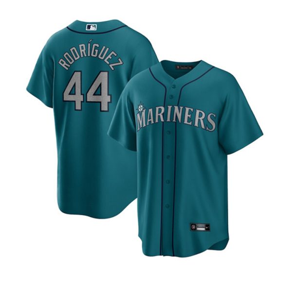 Seattle Mariners #44 Julio Rodriguez Blue-Green Replica Baseball Player Jerseys