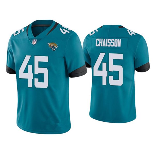 #45 K'Lavon Chaisson Jacksonville Jaguars Teal Replica American Football Player Jerseys