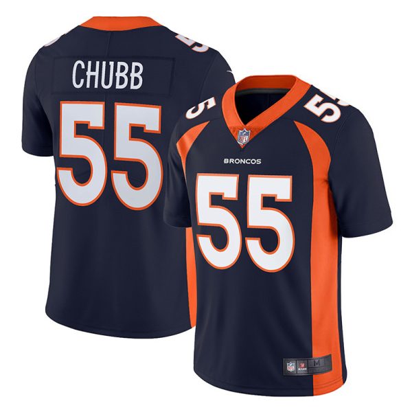 Denver Broncos #55 Bradley Chubb Navy Blue Game Replica Stitched American Football Player Jerseys