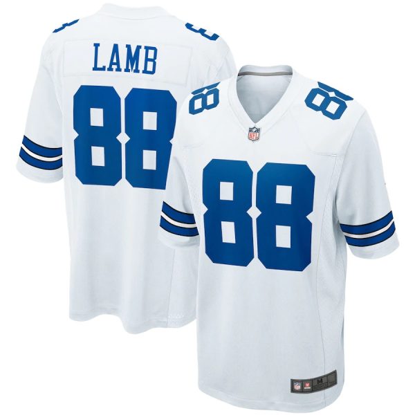 Dallas Cowboys #88 CeeDee Lamb White Game Replica Stitched American Football Player Jerseys