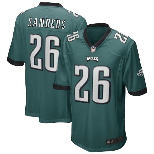 Philadelphia Eagles #26 Miles Sanders Green Game Replica Stitched American Football Player Jerseys