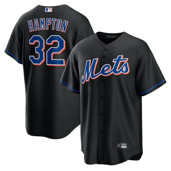 New York Mets #32 Mike Hampton Black Alternate Replica Baseball Player Jerseys