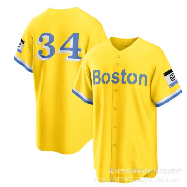 Boston Red Sox #34 David Ortiz Yellow City Connect Replica Player Jerseys