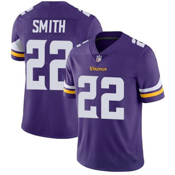 Minnesota Vikings #22 Harrison Smith Purple Replica Stitched American Football Jerseys