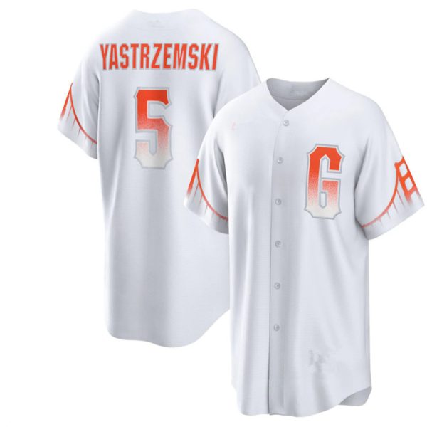 San Francisco Giants #5 Mike Yastrzemski White City Replica Baseball Player Jerseys