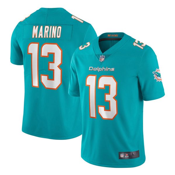 Miami Dolphins #13 Dan Marino Aqua Game Replica Stitched American Football Player Jerseys