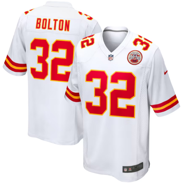 Kansas City Chiefs #32 Nick Bolton White Game Replica Stitched American Football Player Jerseys