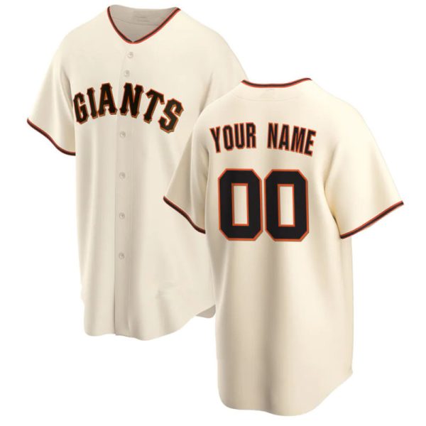 Custom San Francisco Giants Cream Replica Baseball Player Jerseys