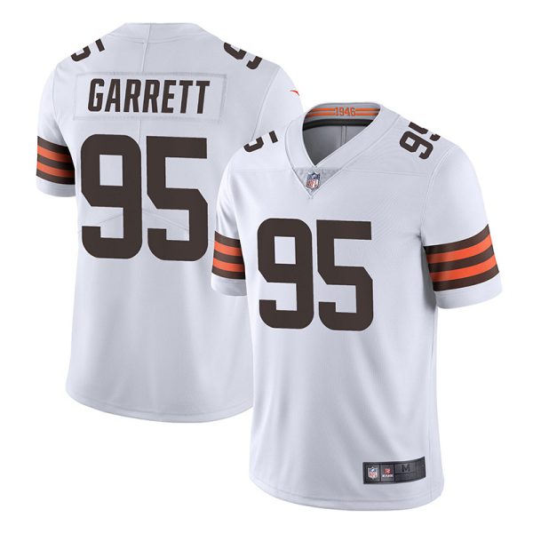 Cleveland Browns #95 Myles Garrett White Game Replica Stitched American Football Player Jerseys