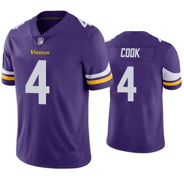 Minnesota Vikings #4 Dalvin Cook Purple Replica Stitched American Football Jerseys