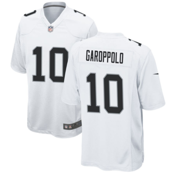 Las Vegas Raiders #10 Jimmy Garoppolo White Game Replica Stitched American Football Player Jerseys