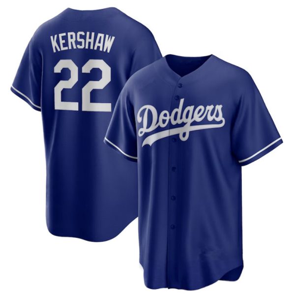 Los Angeles Dodgers #22 Clayton Kershaw City Connect Royal Replica Player Jerseys