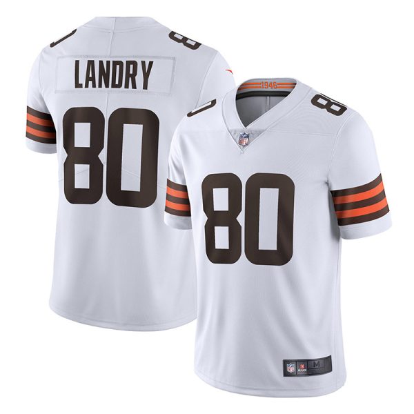 Cleveland Browns #80 Jarvis Landry White Game Replica Stitched American Football Player Jerseys