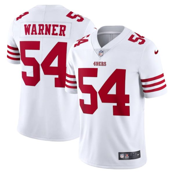 San Francisco 49ers  #54 Fred Warner White Game Replica Stitched American Football Player Jerseys