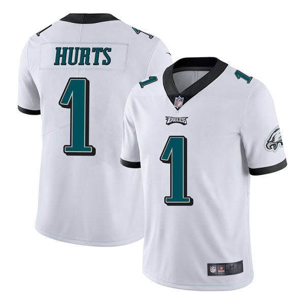 Philadelphia Eagles #1 Jalen Hurts White Game Replica Stitched American Football Player Jerseys