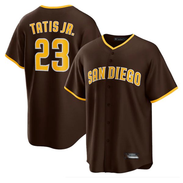 San Diego Padres #23 Fernando Tatis Jr. Brown Replica Player Jersey Baseball Jerseys