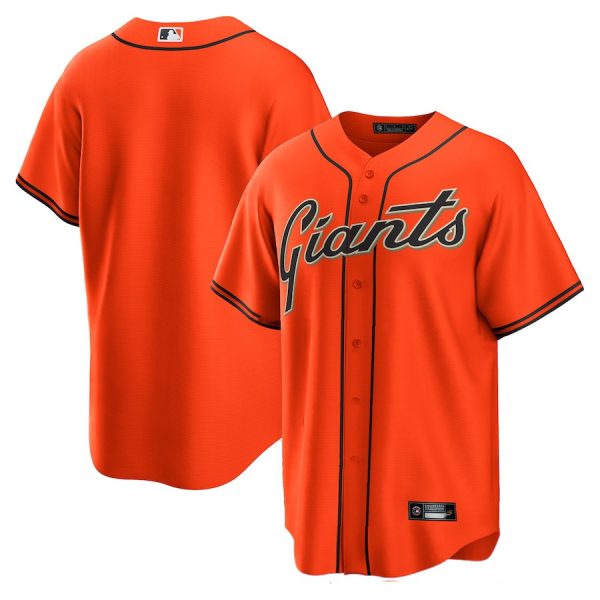 Custom San Francisco Giants Orange Alternate Replica Baseball Player Jerseys