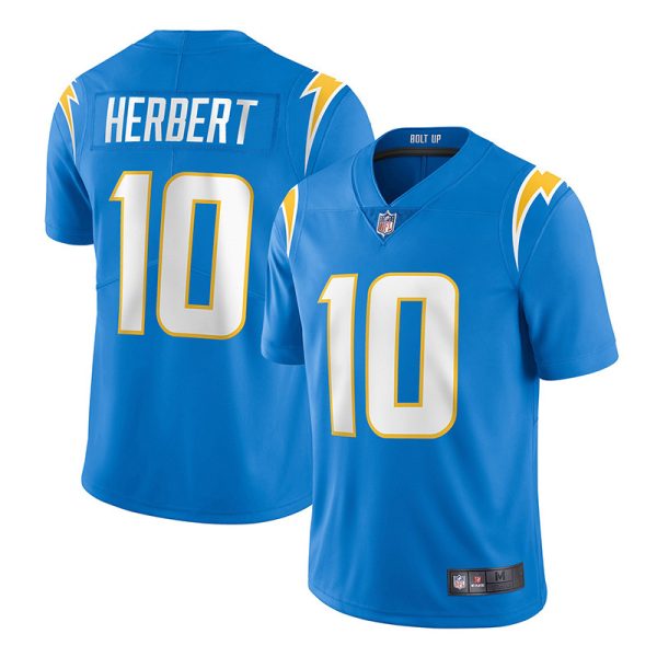 Los Angeles Chargers #10 Justin Herbert Powder Blue Game Replica Stitched American Football Player Jerseys