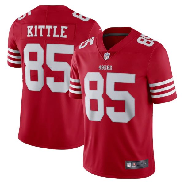 San Francisco 49ers #85 George Kittle Red Game Replica Stitched American Football Player Jerseys