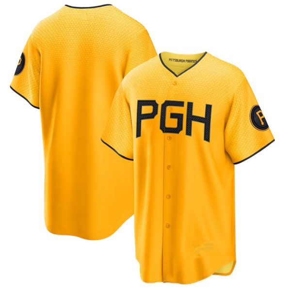 Pittsburgh Pirates Blank 2023 City Gold Replica Baseball Team Jerseys