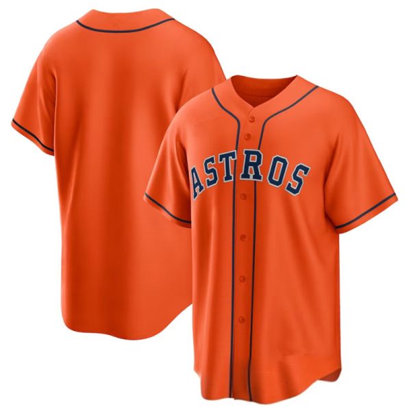 Houston Astros Blank Orange Replica Baseball Team Jerseys