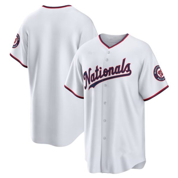 Washington Nationals Blank White Home Replica Baseball Team Jerseys