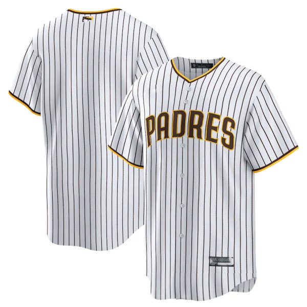 Custom San Diego Padres White Home Replica Player Jersey Baseball Jerseys