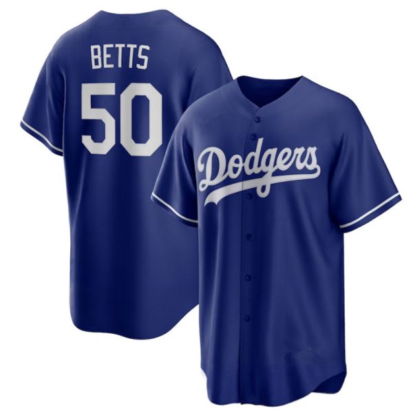 Los Angeles Dodgers #50 Mookie Betts City Connect Royal Replica Player Jerseys