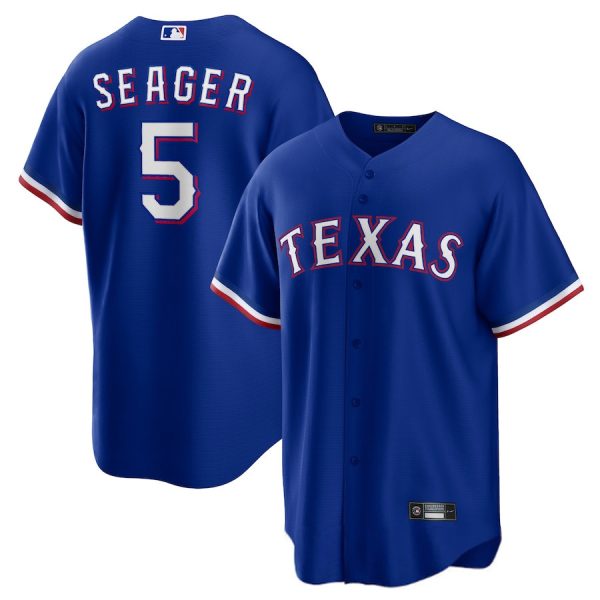 Texas Rangers #5 Corey Seager Royal Blue  Replica Baseball Player Jerseys