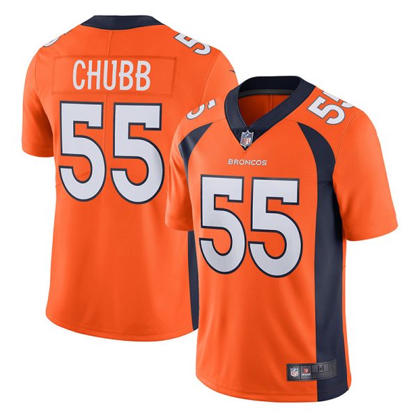 Denver Broncos #55 Bradley Chubb Orange Game Replica Stitched American Football Player Jerseys