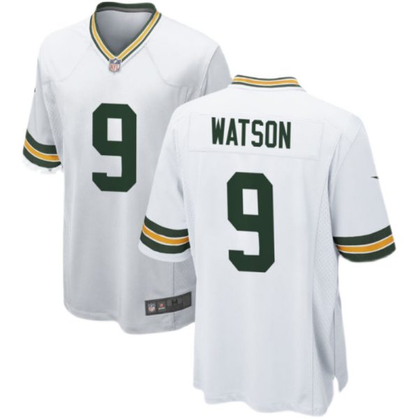 Green Bay Packers #9 Christian Watson White Game Replica Stitched American Football Player Jerseys