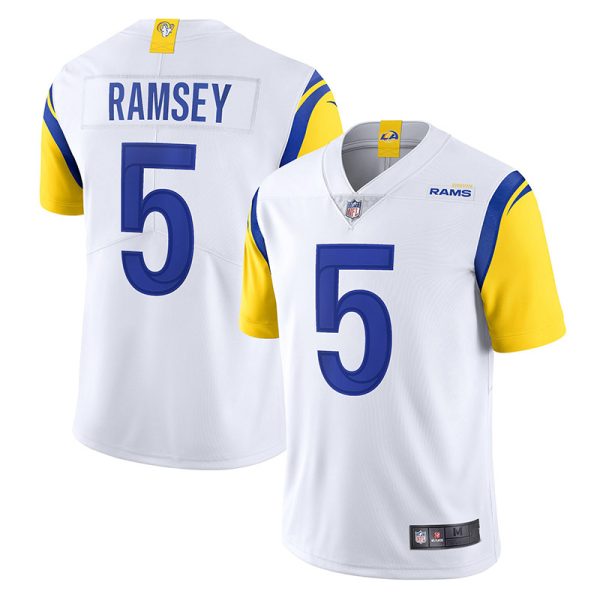 Los Angeles Rams #5 Jalen Ramsey White Game Replica Stitched American Football Player Jerseys