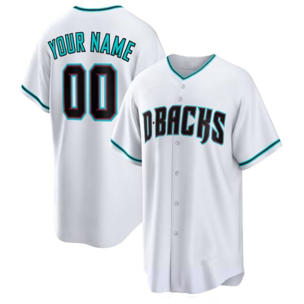 Custom Arizona Diamondbacks White Alternate Authentic Replica Baseball Jerseys