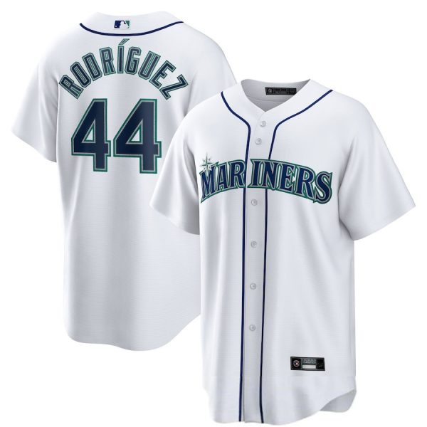 Seattle Mariners #44 Julio Rodriguez White Replica Baseball Player Jerseys