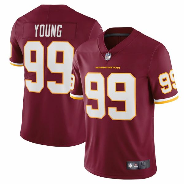 Washington Commanders #99 Chase Young Burgundy Game Replica Stitched American Football Player Jerseys